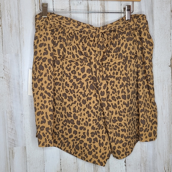 A New Day Leopard Print High Rise Tie Waist Shorts NWT Size XXL - Picture 9 of 11